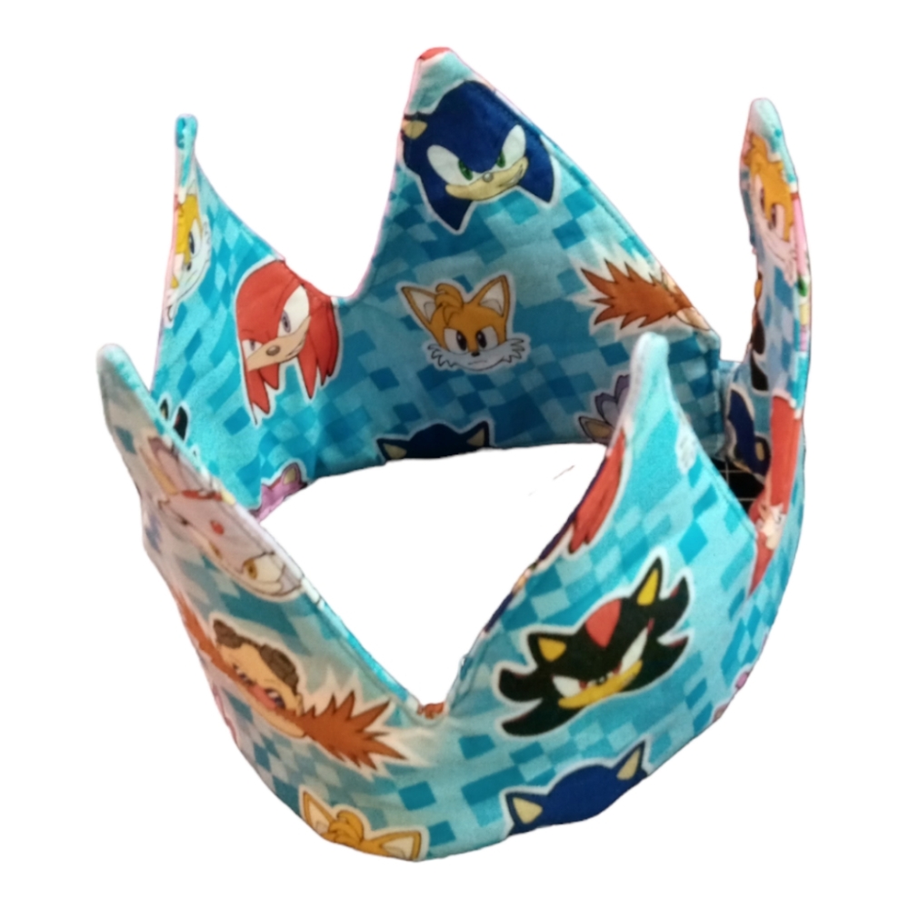 Handmade Kids Fabric Crown, Party Birthday Crown, Dress-Up Pretend Play Costume